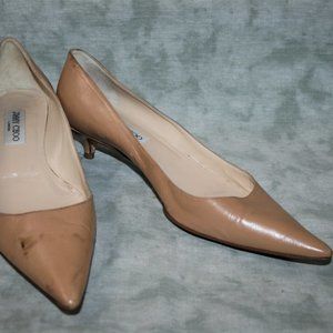Jimmy Choo Beige Leather Low Pumps  Size 9.5